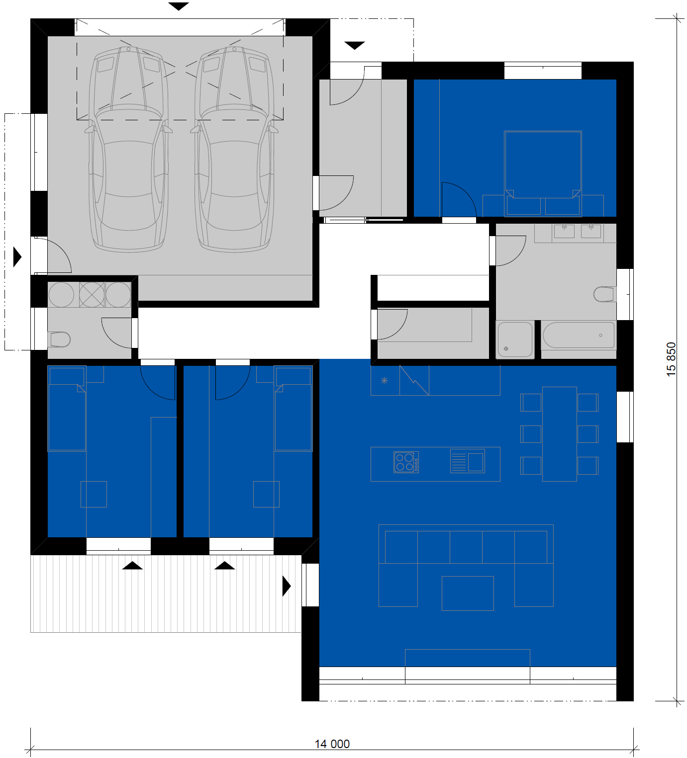 RODINNÝ DOM S KAMENNOU FASÁDOU